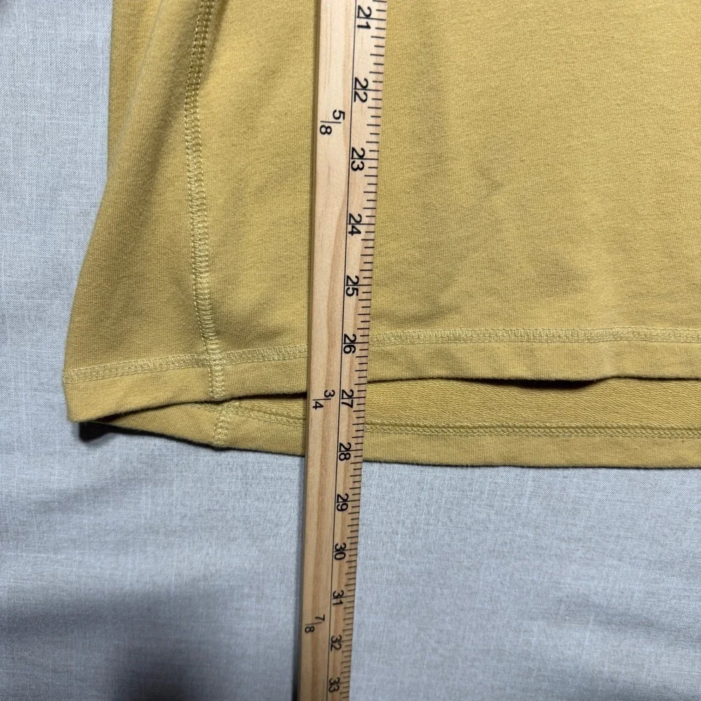 The North Face Shirt Mens L Yellow LS Crew Neck Logo Gorpcore Hiking Activewear